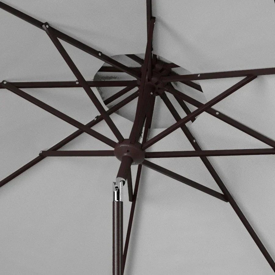 Parasol extérieur SAFAVIEH Kjerstin avec volant, 9 pieds, double toit