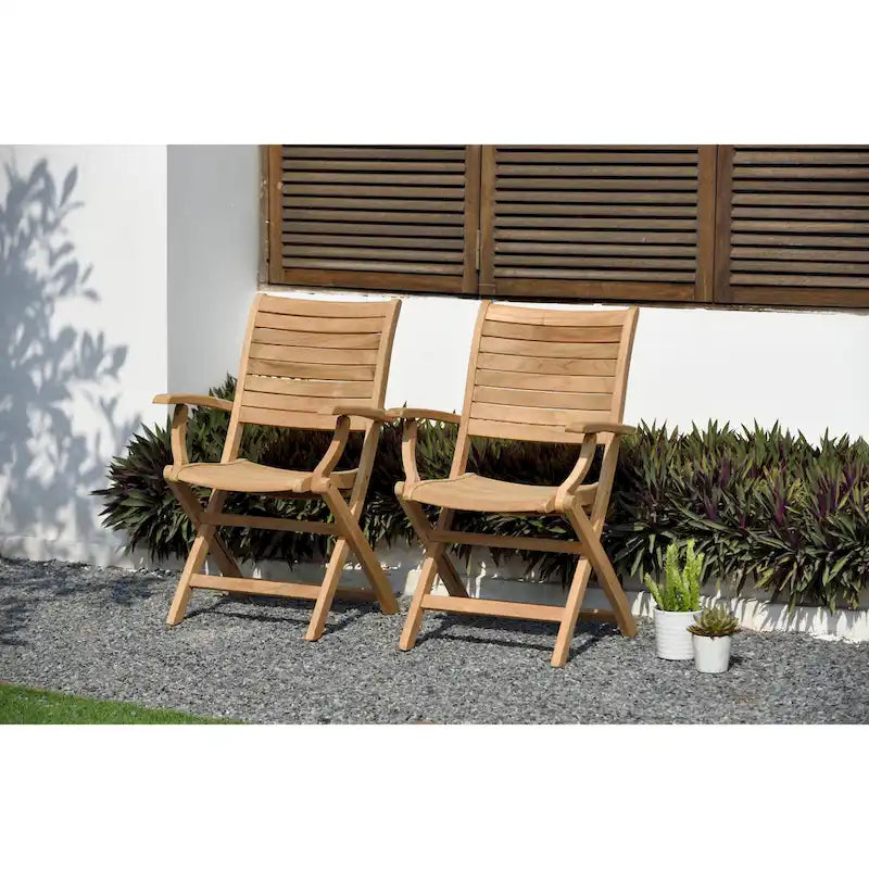 Conjunto de jantar extensível de exterior Amazonia Teak Sessa com 13 peças - 13 peças