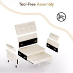 Divano letto trasformabile 3-in-1 Dyonery, divano letto estraibile con tasca laterale e schienale regolabile, montaggio senza attrezzi, divanetto pieghevole