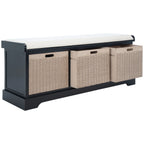 Úložná lavice SAFAVIEH Fiorello se 3 zásuvkami a polstrováním - 47.3 W x 15 L x 19 H - 47Wx15Dx19H