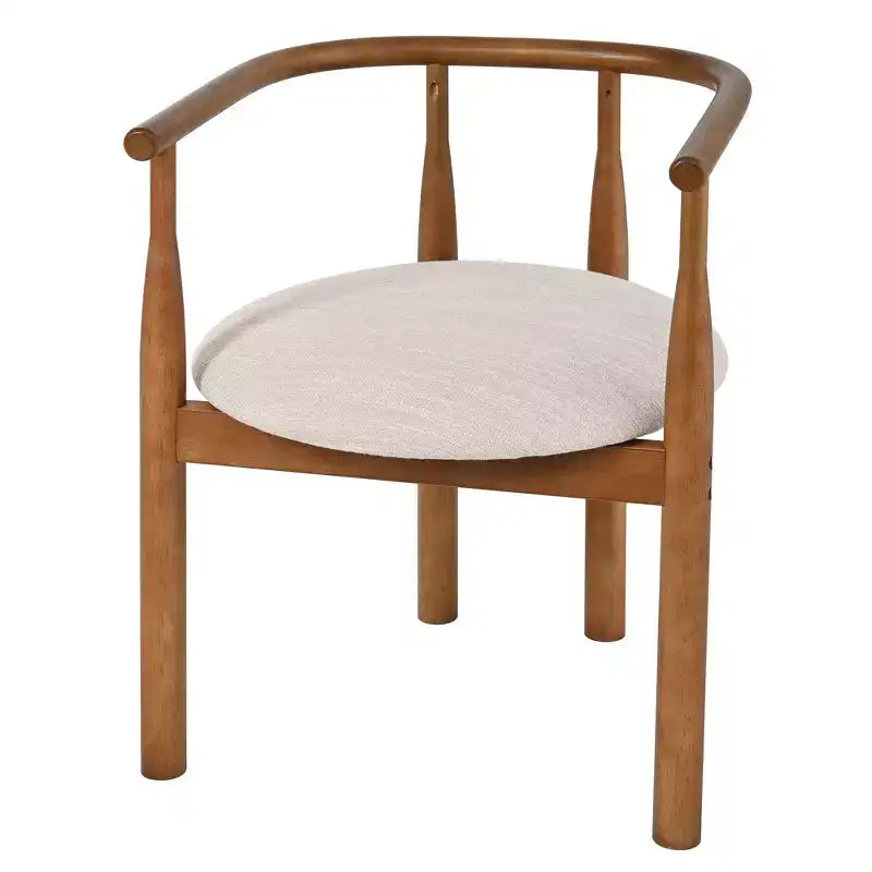 Set da pranzo ovale da 7 pezzi per 6 persone, grande tavolo da cucina familiare da 71", con 6 sedie da pranzo imbottite, noce - Christopher Knight Home