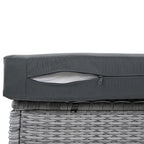 Outdoor-Rattanmöbel-Set mit verstellbarem Tisch, Relaxsesseln und 2 Hockern