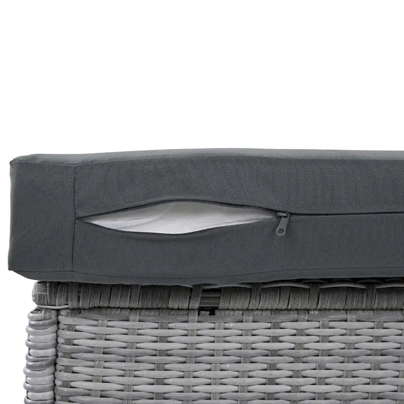 Outdoor-Rattanmöbel-Set mit verstellbarem Tisch, Relaxsesseln und 2 Hockern