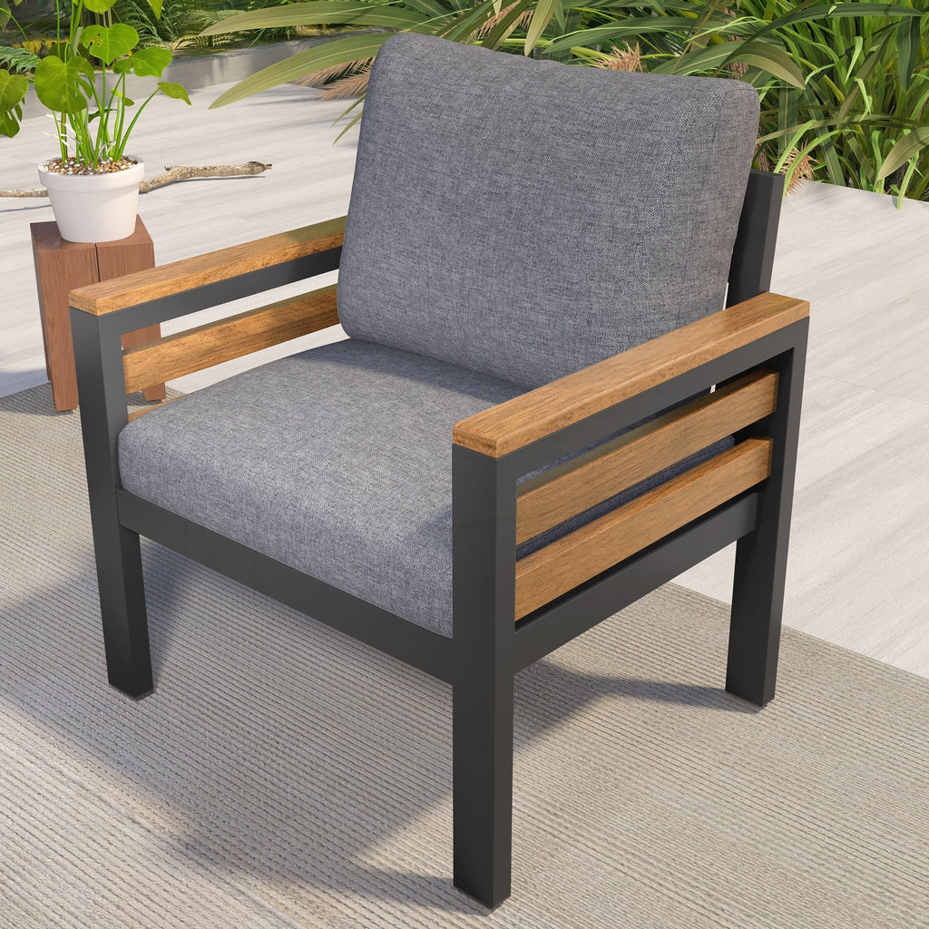 Conjunto de sofá de exterior com 4 peças