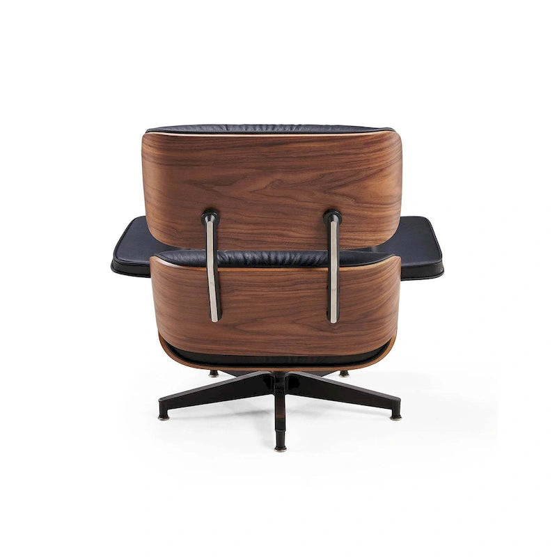 Poltrona lounge reclinabile in pelle dal design moderno di metà secolo