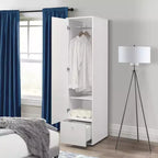 Armadio contenitore Corry di Kings Brand Furniture, bianco