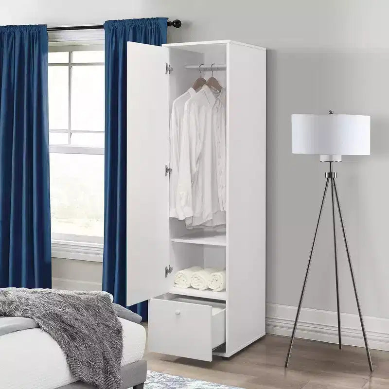 Armadio contenitore Corry di Kings Brand Furniture, bianco