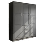 Guarda-roupa Cosmo Palace Imports com 3 portas, 100% madeira maciça, com portas de madeira maciça ou espelhadas