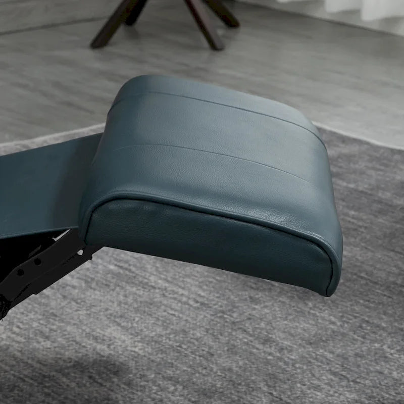 Fauteuil inclinable HomCom en similicuir, réglable, à base pivotante et commande manuelle, avec repose-pieds confortable et relaxant
