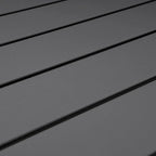Zewnętrzny aluminiowy zestaw jadalniany na taras, 5/7 elementów, z krzesłami sztaplowanymi i rozkładanym stołem
