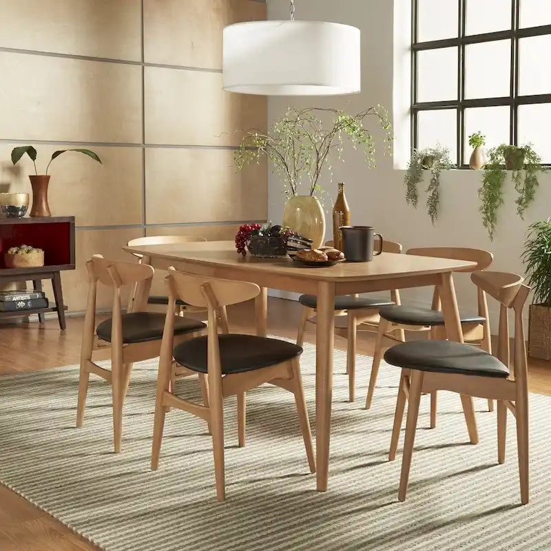 Conjunto de jantar norueguês dinamarquês em carvalho afunilado da iNSPIRE Q Modern
