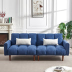Verwandelbares Futon-Schlafsofa mit verstellbaren Positionen und Holzbeinen