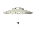 Parasol extérieur SAFAVIEH Kjerstin avec volant, 9 pieds, double toit
