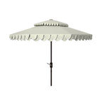Parasol extérieur SAFAVIEH Kjerstin avec volant, 9 pieds, double toit
