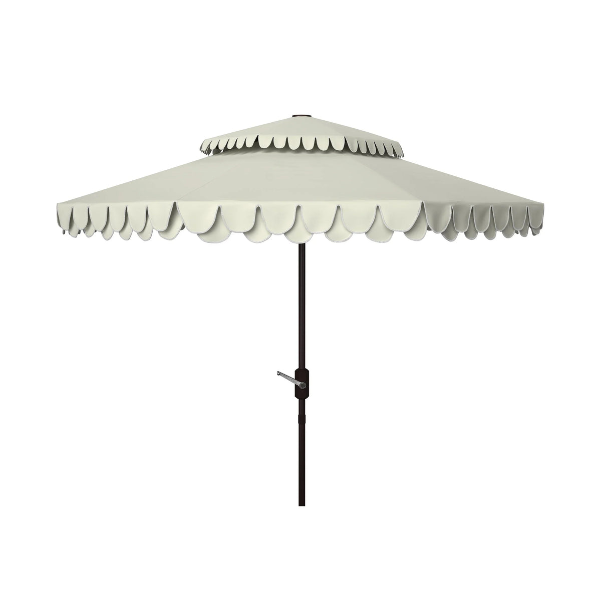Parasol extérieur SAFAVIEH Kjerstin avec volant, 9 pieds, double toit