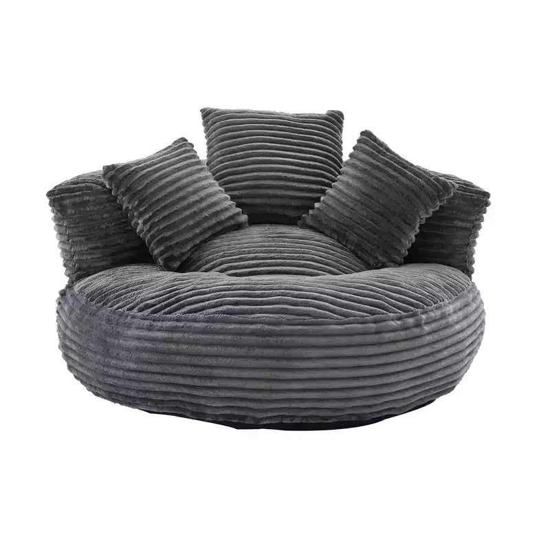 Sitzsack-Sofa für Erwachsene und Kinder, übergroßer Cord-Sitzsack mit 3 Kissen und Armlehne für Wohnzimmer oder Schlafzimmer
