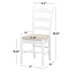 Simple Living Jessie eetkamerstoelen met ladderleuning (set van 2)