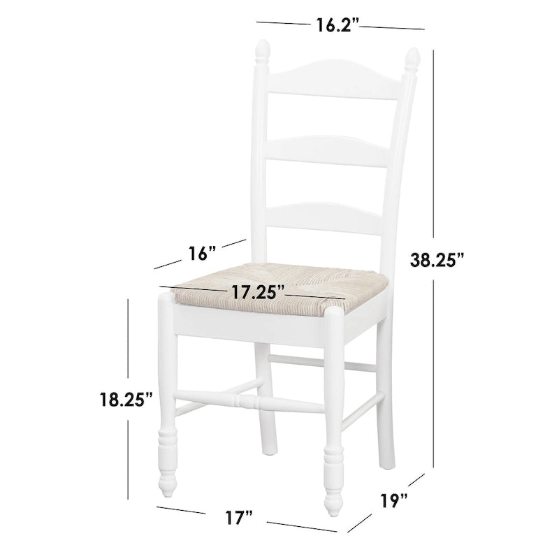 Simple Living Jessie eetkamerstoelen met ladderleuning (set van 2)