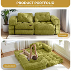 Składana sofa z funkcją spania, narożna sofa podłogowa w kształcie litery L