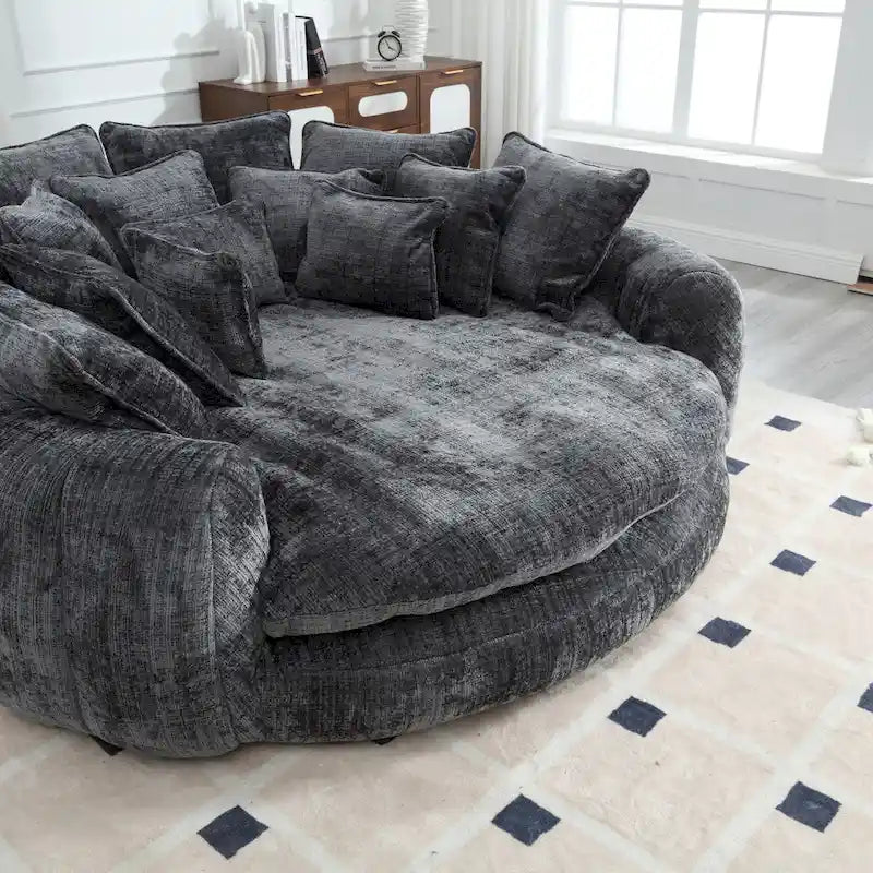Confortável sofá-cama duplo Loaf, sofá-cama extragrande com apoios de braços