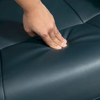 Fauteuil inclinable HomCom en similicuir, réglable, à base pivotante et commande manuelle, avec repose-pieds confortable et relaxant