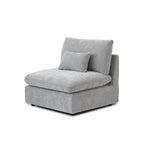 Großes Ecksofa aus Leinen für das Wohnzimmer-Set