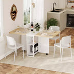 Klappbarer Esstisch für die Küche, platzsparender Esstisch, ausziehbarer Küchen-Klapptisch mit 6 Rädern für kleine Räume