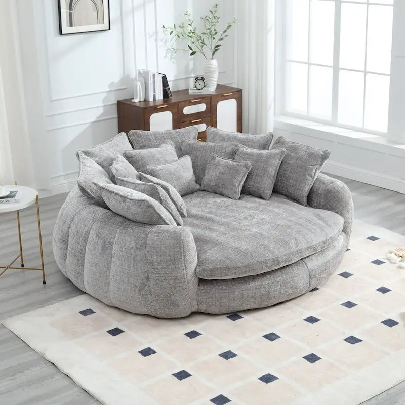 Confortável sofá-cama duplo Loaf, sofá-cama extragrande com apoios de braços