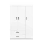 Guarda-roupa com 3 portas e 2 gavetas
