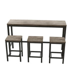 Bistrotisch-Set mit 3 Hockern