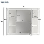 36-Zoll moderner Waschtischunterschrank mit Aufsatzwaschbecken und Spiegelschrank, 2 Türen und 2 Schubladen