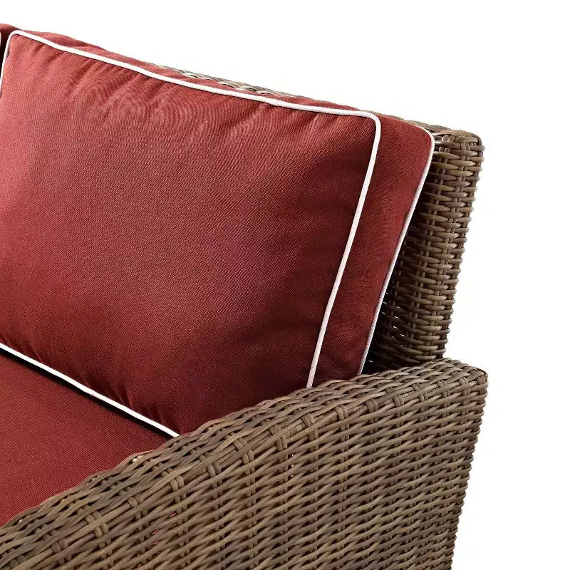 Conjunto de conversação de exterior em vime com 4 peças Bradenton - Crosley