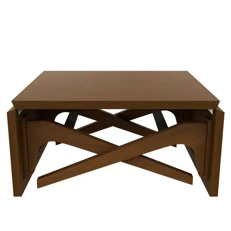 2-in-1-salontafel, uitschuifbare eettafel, tafel met verstelbare hoogte voor thuis en kantoor, ruimtebesparend - ModernLuxe