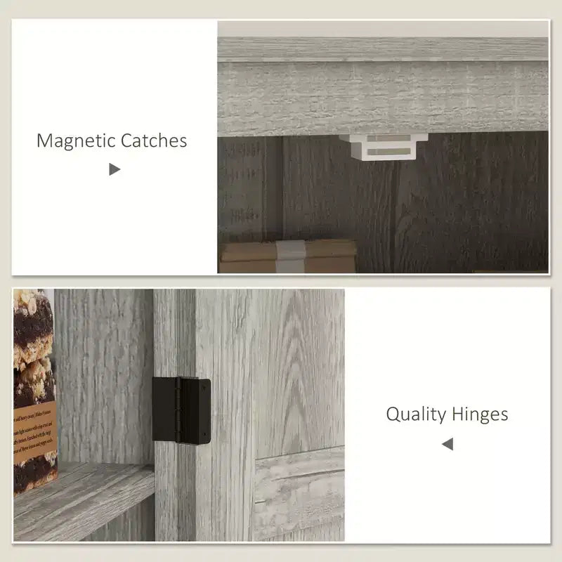 Armoire garde-manger de style champêtre HOMCOM 72 po avec portes de grange, grande armoire de rangement de cuisine avec étagères réglables et tiroir