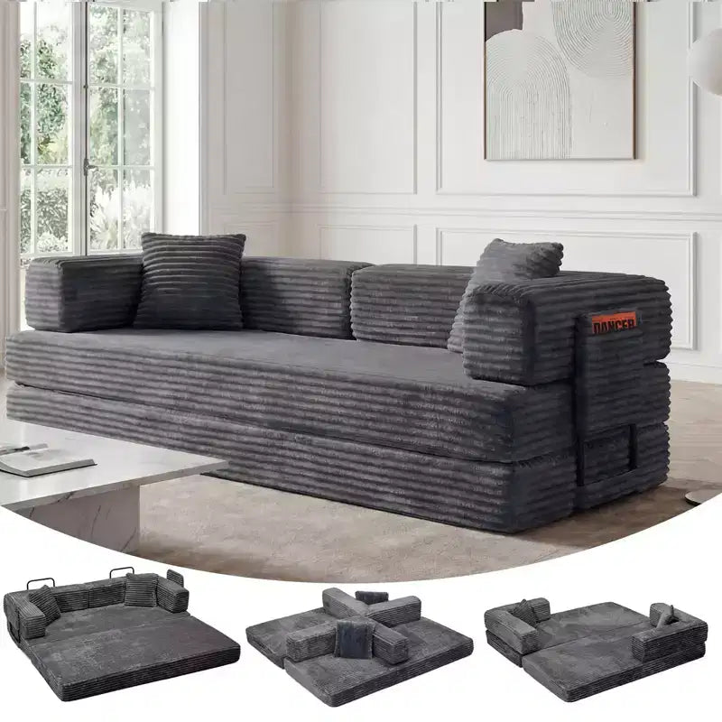 80.7 5-in-1 umwandelbares Schlafsofa ??Cord, 1200 lbs, keine Montage