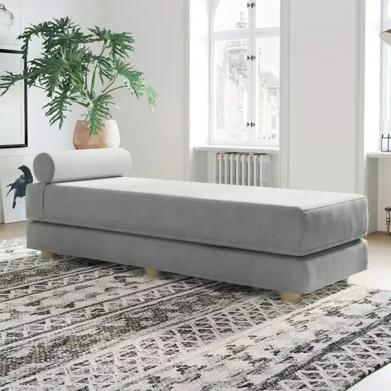Tagesbett / ausklappbares Schlafsofa in Queen-Size – Microvelours