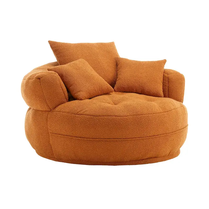 Runder Lazy-Sofa-Sessel -C Weiß/Blau/Grau/Gelb/Orange/Rosarot/Marineblau/Grün, Einzel- und Zweisitzer