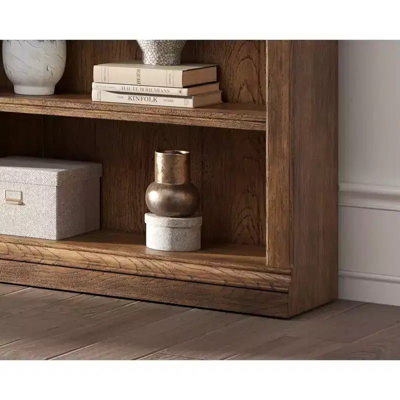 94dílná tradiční vysoká knihovní stěna, kolekce Stratton, hnědá - Martin Furniture