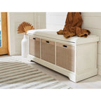 Úložná lavice SAFAVIEH Fiorello se 3 zásuvkami a polstrováním - 47.3 W x 15 L x 19 H - 47Wx15Dx19H