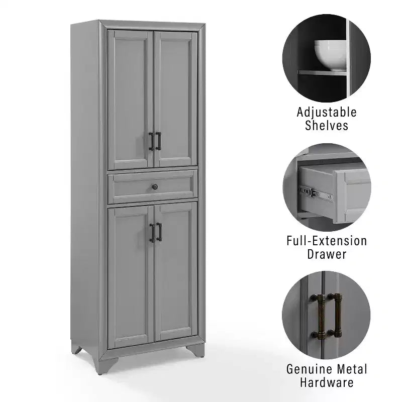 Set da 3 pezzi Tara di credenza e dispensa effetto usurato - Crosley