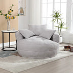 Runder Lazy-Sofa-Sessel -C Weiß/Blau/Grau/Gelb/Orange/Rosarot/Marineblau/Grün, Einzel- und Zweisitzer
