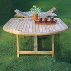 Conjunto de jantar extensível de exterior Amazonia Teak Sessa com 13 peças - 13 peças