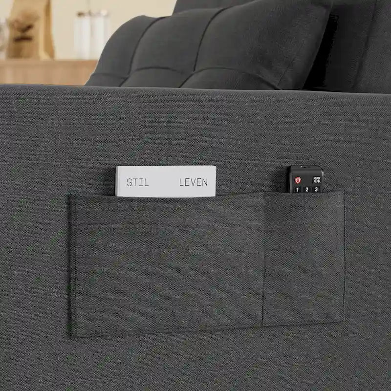 Rozkładany fotel do spania 3 w 1, rozkładana, regulowana i składana tapicerowana sofa wypoczynkowa