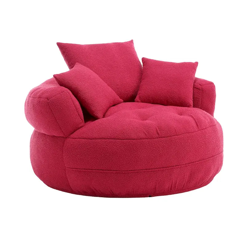 Runder Lazy-Sofa-Sessel -C Weiß/Blau/Grau/Gelb/Orange/Rosarot/Marineblau/Grün, Einzel- und Zweisitzer