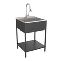 24-in W x 22-in D x 35-in H Edelstahl-Waschbecken und Waschtisch