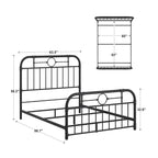 Schwarzes Metallbett