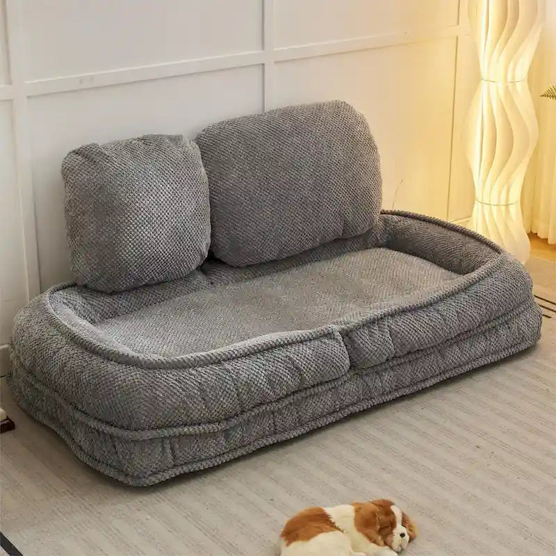 Leniwa sofa z 5 regulowanymi pozycjami, do siedzenia, spania i składania, idealna do sypialni lub salonu