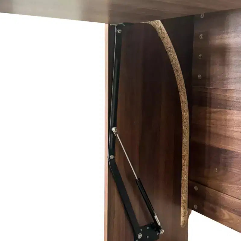 Mesa de estudo dobrável moderna GDFStudio Sinclair 36 de madeira com arrumação