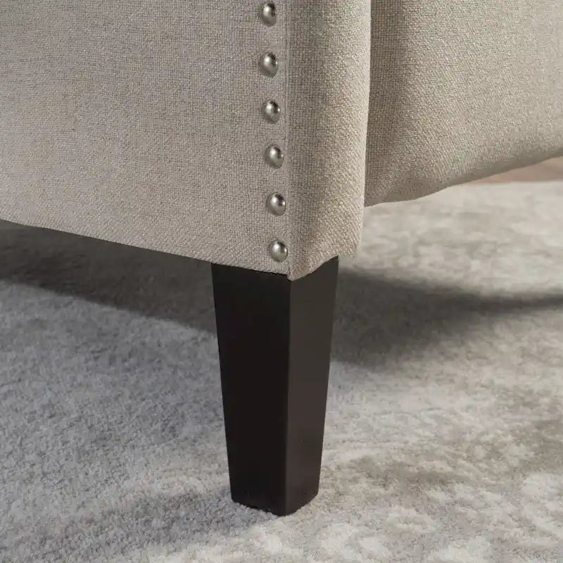 Ohrensessel mit Rückwärtsneigefunktion, gepolstert, klassischer Stil, dekorativer Sessel fürs Wohnzimmer