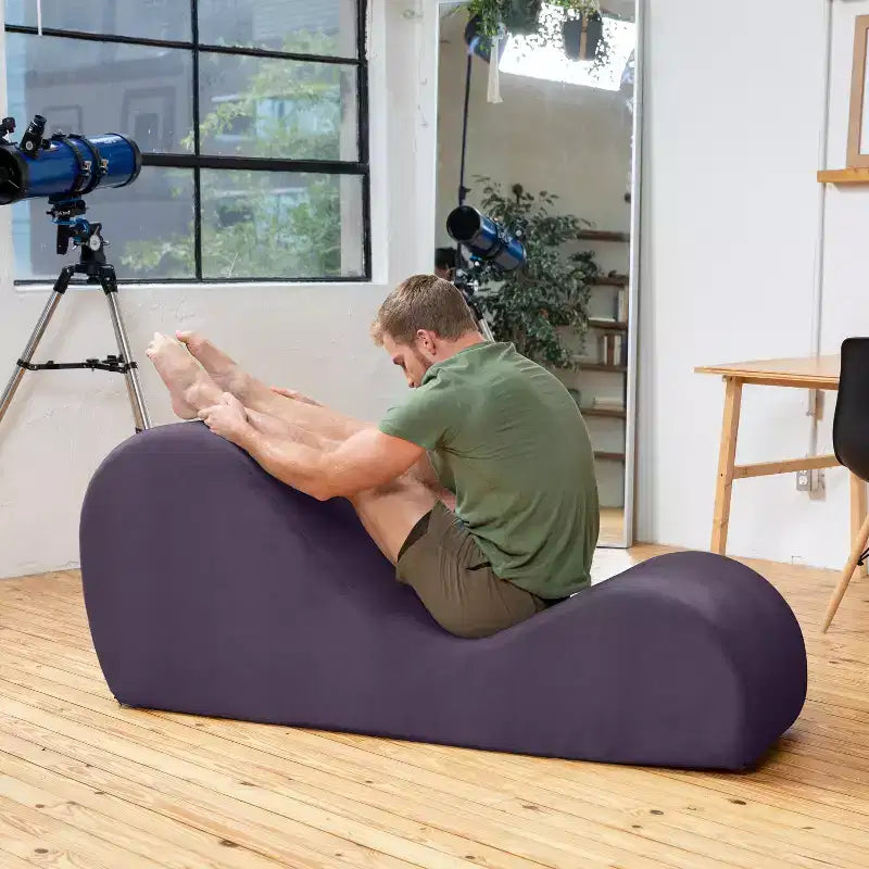 Elegantní lenoška Avana na jógu - vyrobeno v USA - skvělá na protahování, relaxaci, cvičení a další aktivity, 60D x 18W x 26H palců, světle šedá